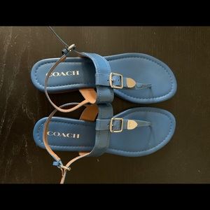 Blue Coach Sandals